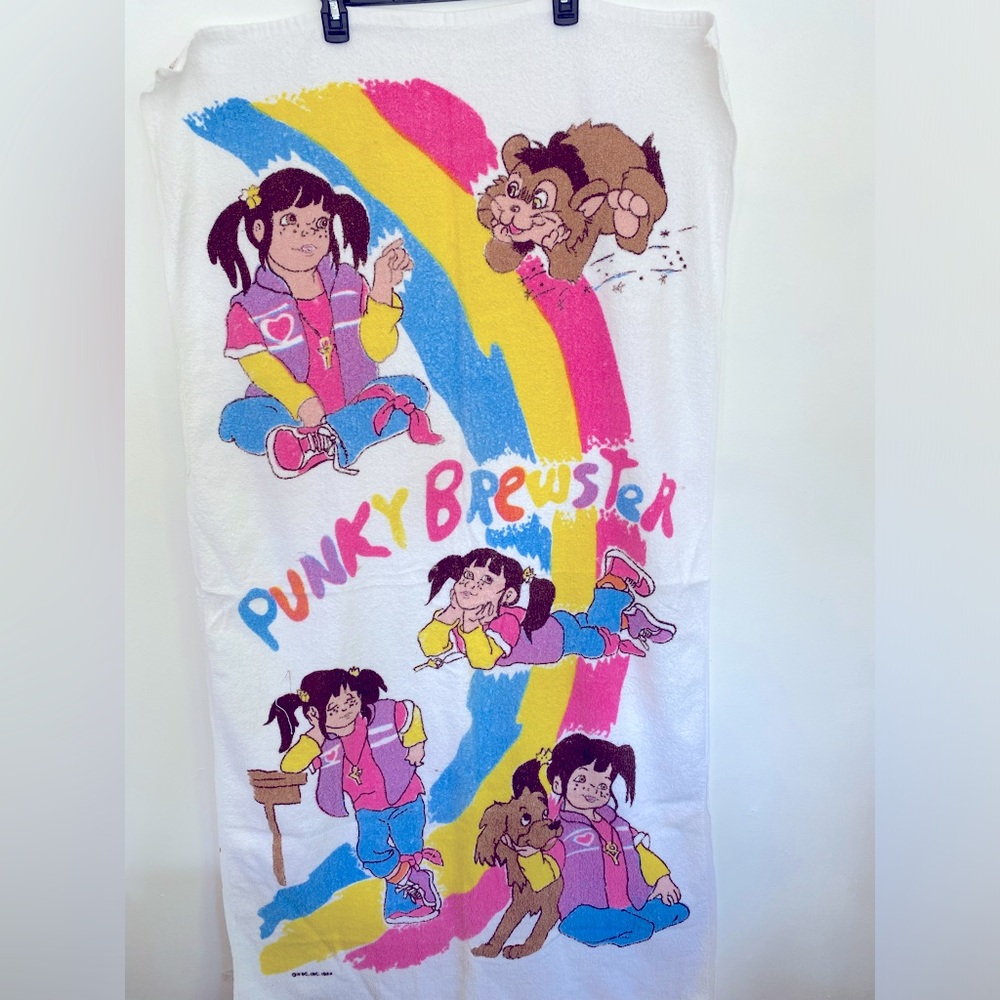 VTG PUNKY BREWSTER BEACH TOWEL! SUPER RARE! 1984